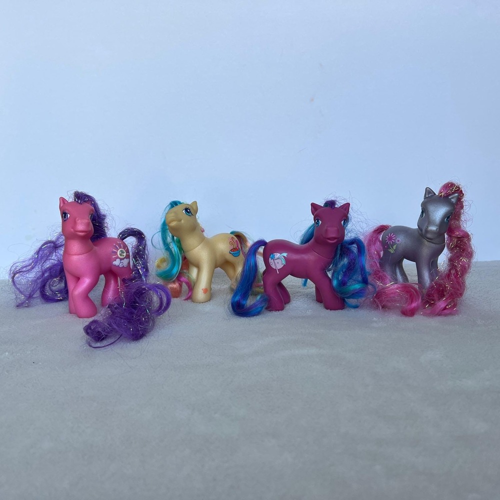 Vintage My Little Pony G3 Lot of 4 Hasbro 2000's Alphabittle Silver Lining MLP